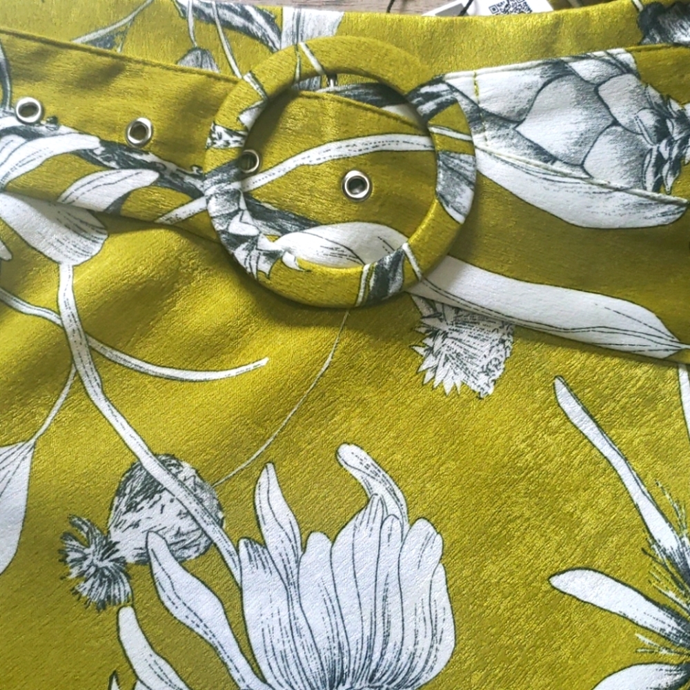 ZARA OLIVE GREEN pencil satin skirt - Picture 11 of 12